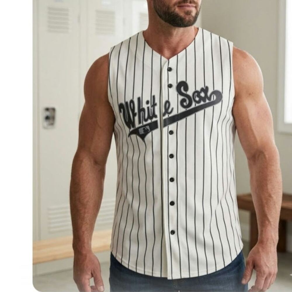 Chicago White Sox EUC Vintage 90s Sleeveless Baseball Jersey BIKE Athletic XL